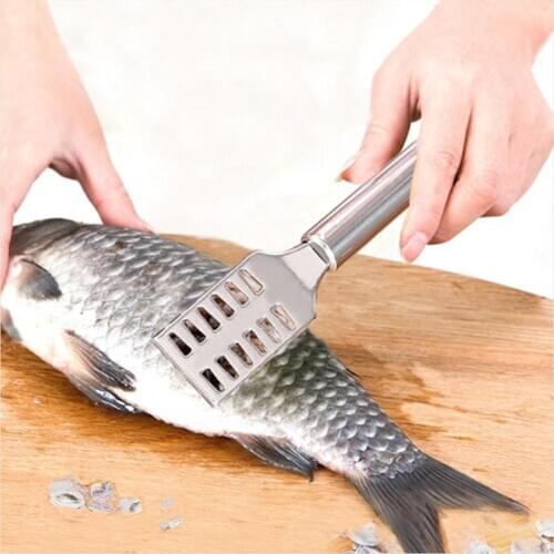 Practical Stainless Steel Fish Scale Device Scraper Sliver Portable Fish Scale Brush Household Kitchen Seafood Tools