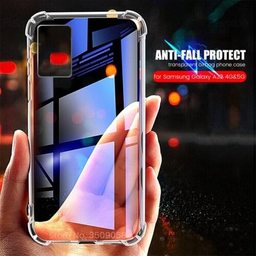 Transparent soft silicone shockproof coque for samsung galaxy a32 a52 a72 a12 a42 a 12 42 32 52 72 4g 5g 2021 phone cover case