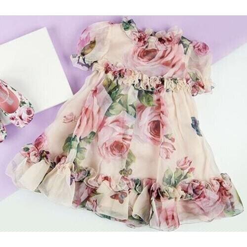 Newborn Kids Baby Girls Flower Princess Party Pageant Tulle Formal Fluffy Cake Smash Dresses Clothes