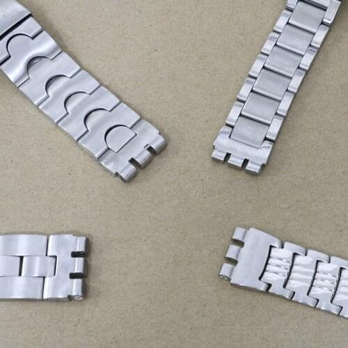 Watchband For Swatch 17mm 20mm Strap Width Stainless Steel Wrist Watch Straps and Clasps Band Accessories