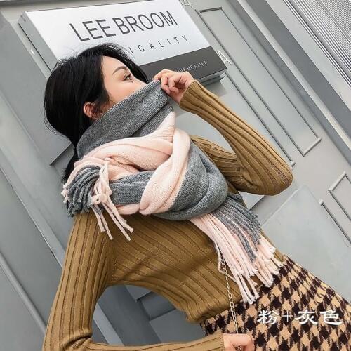 New Autumn Winter Female Wool Plaid Scarf Women Cashmere Scarves Wide Lattices Long Shawl Wrap Blanket Warm Tippet Drop Ship