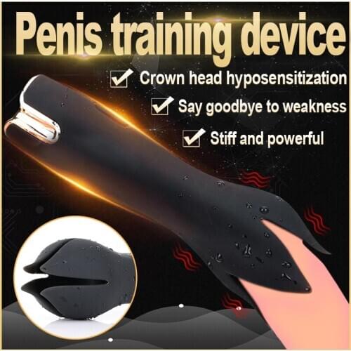 The glans training device reduces sensitivity male penis vibration massager male orgasm artifact private parts sex toys
