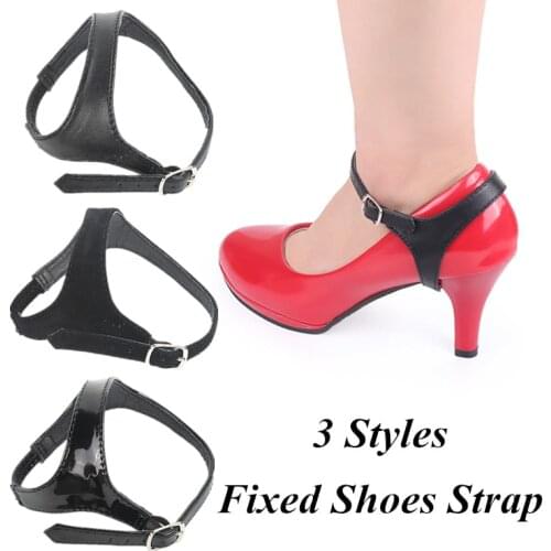 Convenient 3 Styles Anti-Loose Adjustable Detachable Leather Fixed Shoes Strap For Woman Shoe Lace for High Heels