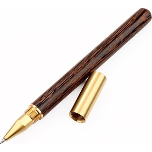 Vintage Wood Body Ballpoint Pen Ball Pens Brass Ball Roller Pen Metal Cap
