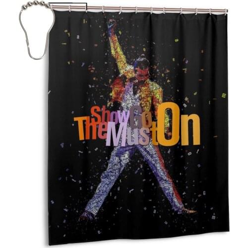 3D Queen Fabric Waterproof Shower Curtain Curtains Shower For Bathroom Bathing Cover Large Wide Extra