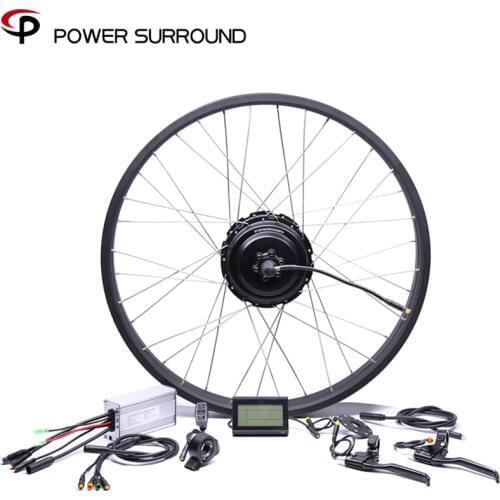 Waterproof Eletrica 48v500w Fat Rear Brushless Hub Motor Snow Conversion 20'' 26''electric Wheel kit
