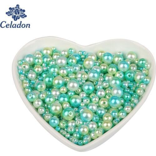 Newest Wholesale 4-10mm approx 350pcs Random Size Multi-Color Plastic ABS Pearl Beads for Jewelry DIY Craft Scrapbook Making