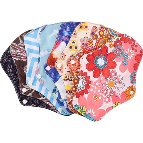 Health Feminine Hygiene bamboo Panty Liner, Reusable Waterproof Menstrual Cloth Sanitary Pads 18*25.5cm