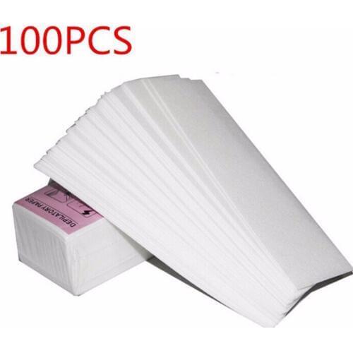 100Pcs Hair Removal Depilatory Nonwoven Epilator Wax Strip Roll Waxing Wax Strip Paper Set Health Beauty Hot Selling