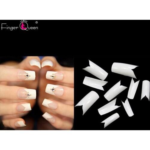 100pcs/Box Elegant Swallow-tail Type False Nail Tips Natural Color High Quality Sexy Excellent High Tenacity FQV