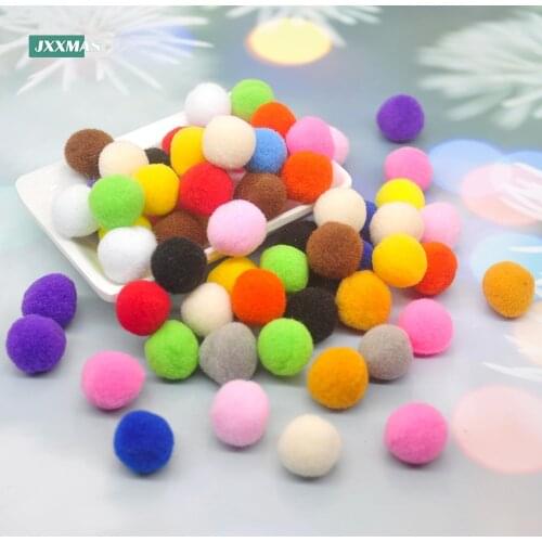 200pcs High Quality Mixed Color Pompom Christmas Hair Ball DIY Sewing Wedding Scrapbook Children Toy Decoration 15mm Wholesale