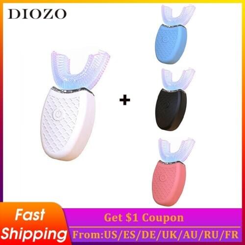 360 Degree Electric Toothbrush Children Sonic Tooth Brush USB Teeth Cleaner Automatic Toothbrush Blue Light Whitening Tooth