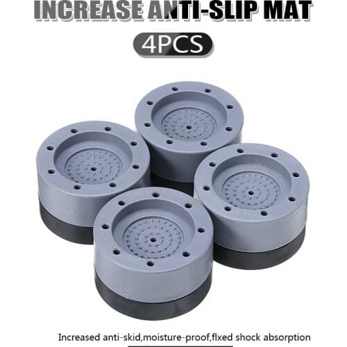 4Pcs Shock And Noise Cancelling Washing Machine Support Washer Anti-Vibration Pads Universal Fixed Non-Slip Pad