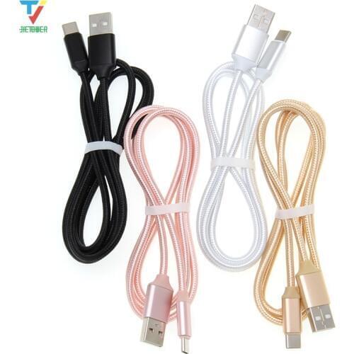500pcs/lot Wholesale 25/100cm New Shell Braided Data Cable Micro 5pin 8pin Type-C Cable Date Sync Charger Cable for Cell Phone