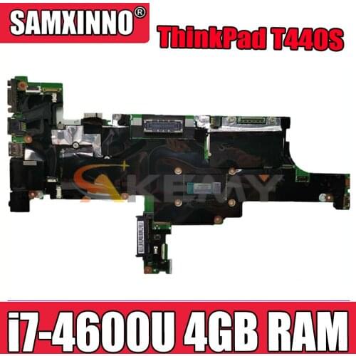 Akemy For Lenovo ThinkPad T440S laptop Mainboard NM-A052 Motherboard i7-4600U with 4GB RAM T440S motherboard mainboard test OK