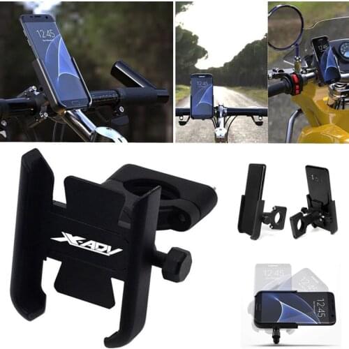 For Honda XADV 750 xadv 750 LOGO GPS Motorcycle CNC Aluminum Holder Handlebar Stand Bracket Mobile Phone Bracket Accessories