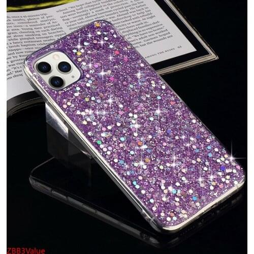 Luxury Glitter Sequins bling Soft Shockproof Silicone phone Case for iphone 5 5S SE 6 7 8 plus X XS XR MAX 11 Pro 12 back cover