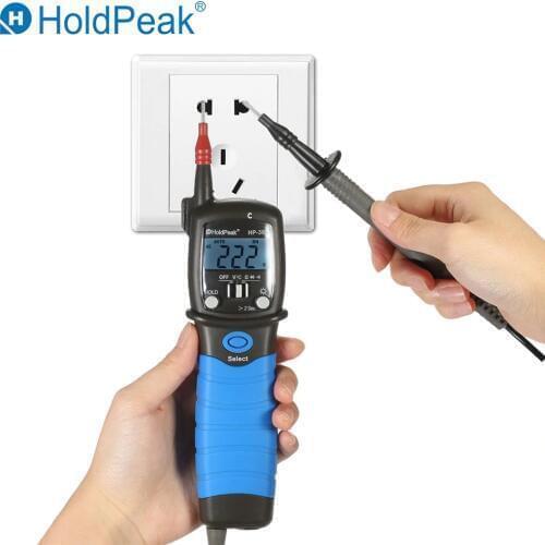 HoldPeak HP-38C AC/DC Pen Type Digital Multimeter Voltage LCD Digital DC Voltage Meter Capacitance Measuring Tools