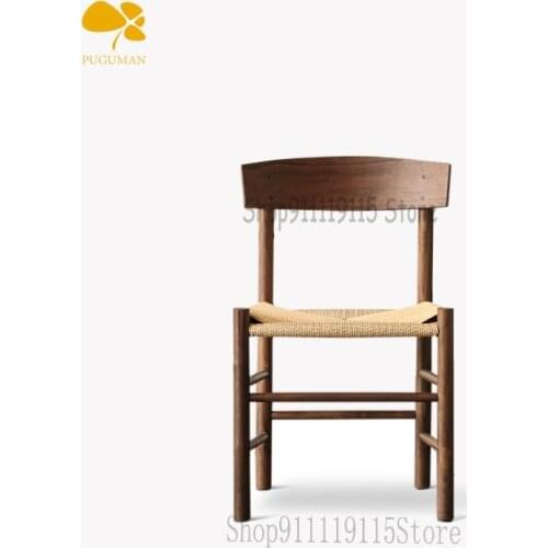 Walnut Dining Chair Nordic Dining Stool Dressing Stool