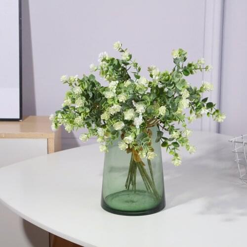 Artificial Plants Eucalyptus Grass Plastic Ferns Green Leaves Fake Flower Plant Wedding Home Decoration Table Decors