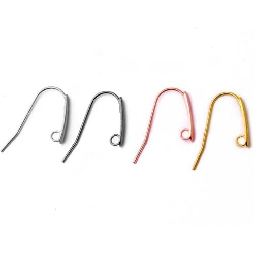 20pcs12x24mm Ear Hook French Earring Hooks Wire Settings Base stianless steel earring hook for DIY Earrings Ear Jewelry