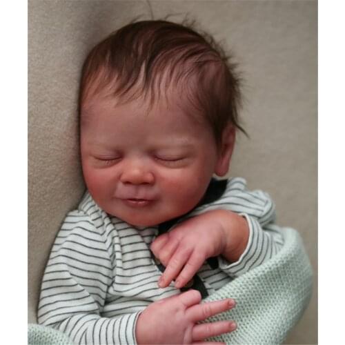 NPK 18inch Reborn Vito Doll Kit Sleeping Baby Lifelike Soft Touch Unfinished Doll Parts