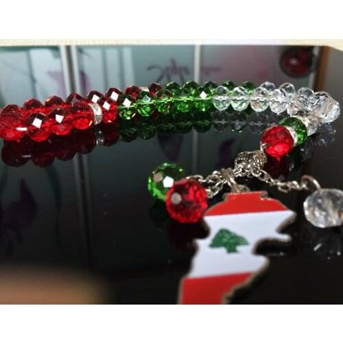 Lebanon Necklace Car/Home/Office Hanging Liban Flag Lebanese Bracelet Banner Sticker Phone Case