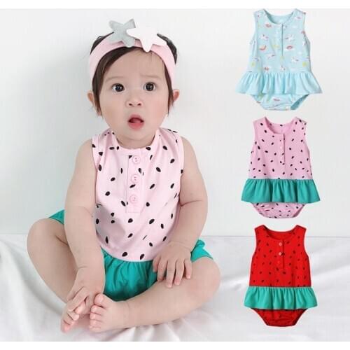 Cute Newborn Kid Baby Girl Clothes Sleeveless Tutu Romper Jumpsuit Tutu Skirt Summer Cotton Cake Sunsuit Girls 1PC Outfit 0-3Y
