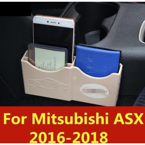 Modified special car phone storage box storage storage box card storage box Interior decoration For Mitsubishi ASX 2016-2018