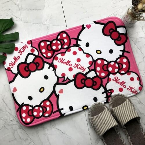 Holle Kitty floor-mat Fare velvet memory cotton childrens cartoon carpet absorbent footmat bathroom non-slip carpet 1pc