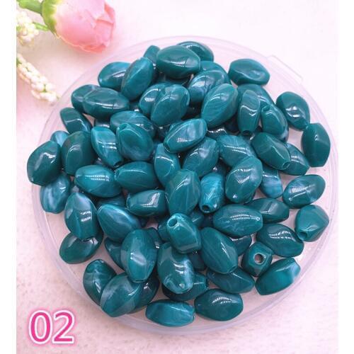 New 30pcs 13x8x7mm Imitation Stone Beads Oval Shape Acrylic Beads for Jewelry Making DIY #02