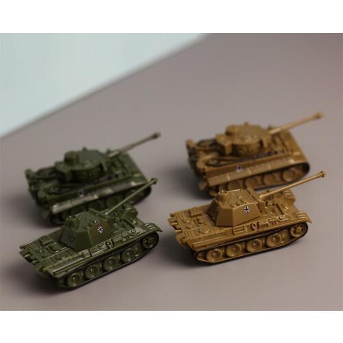 Plastic tank model German tiger ww2 4pcs/set