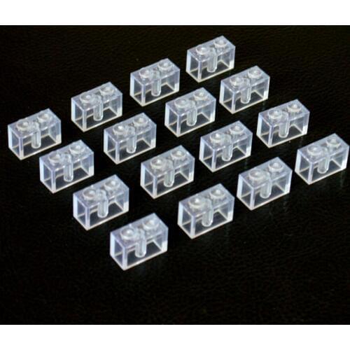 Transparent Clear Brick 1x2 Small Building Blocks DIY Creative Toys For Children Compatible All Brand 3004 120pcs/lot