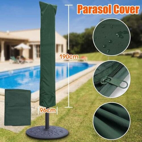 Garden Patio Parasol Dustproof Waterproof Umbrella Protection Cover Bag Fit 7ft Umbrella Draw String Neck 190x96cm