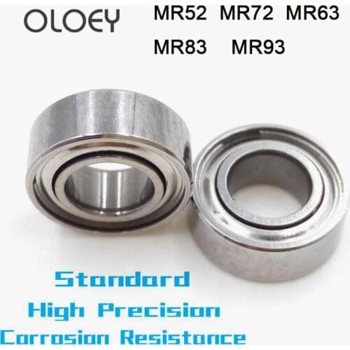 MR Series MR52ZZ MR72ZZ MR63ZZ MR83ZZ MR93ZZ 5/10pcs/lot High Quality MR Series Bearing Metal Shielded Ball Bearings Excellent