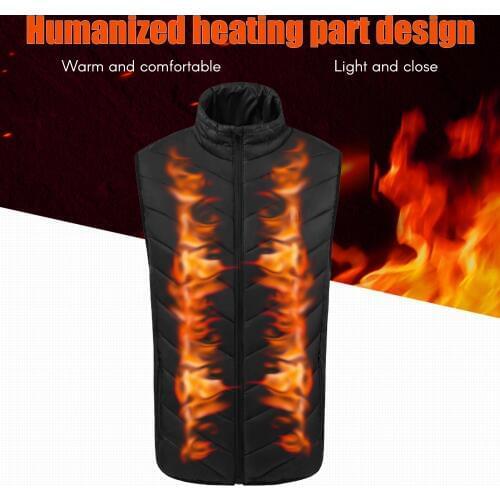 Unisex Warming Heated Vest Electric USB Heated Warm Security Intelligent Autumn Winter Vest Heating Coat for Motorcycle
