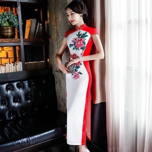 Vietnam Traditional Chinese Dress Ao Dai Vietnam Clothing Cheongsam Elegant Chinese Dresses Summer 2019 Ao Dai Dress TA1743
