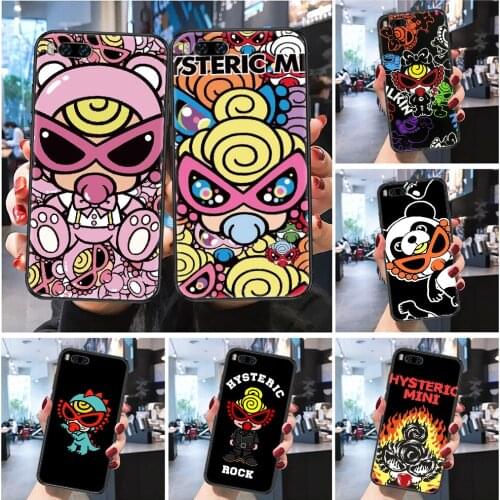 Hysteric mini fashion clothing brand Phone case For Xiaomi Mi Max Note 3 A2 A3 8 9 9T 10 Lite Pro Ultra Frosted black fashion