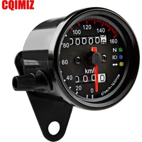 Universal Motorcycle Speedometer Odometer Motorcycle Dual Speed Meter With 12V LED Indicator Speedometer