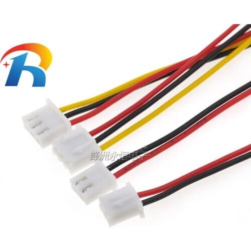 XH2.54mm Wire Cable 2/3/4/5/6/7/8/10Pin Connector plug with 100MM/150MM/200MM Electronic wire XH2.54-2P Single/Double head 10CM