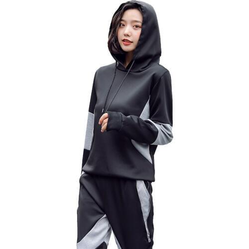 2020 new spring and autumn sweater casual sports suit female Korean students Harajuku style two-piece fashion trend