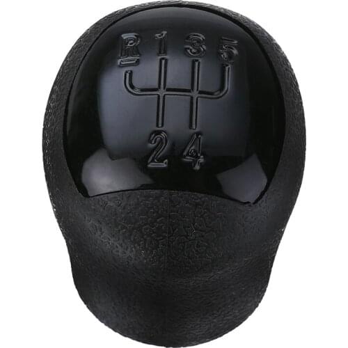 1PC Black Rubber Car Gear Stick Shift Knob With 5 Speed R scheme For Re-nault Clio Twingo Kangoo Laguna