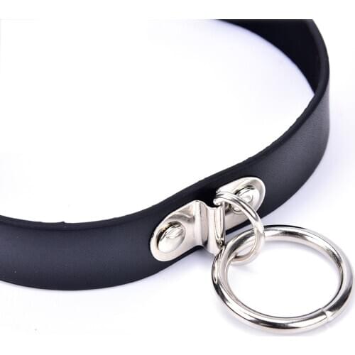1pc PU Leather Sexy Bondage Collar Strap On Slave Collar Neck Restraints Fetish BDSM Sex Toys For Couples