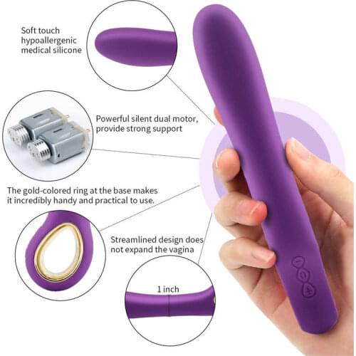 10 Frequency Vibrator for Women G-spot Wand Sex Toys for Women Fast Orgams Soft Womens Dildo Multi-speed Clitoris Stimulator AV
