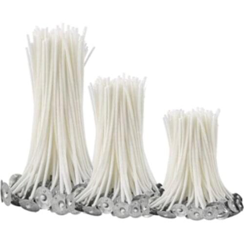100pcs/Pack 9/15/20cm Smokeless Candles Wick Pre-waxed Cotton Core Oil Lamp Candle Wicks for DIY Candle Making New Party Supply