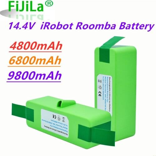 2021 14.4V 4.8Ah/6.8Ah/9.8Ah/ Lithium Rechargeable Battery For iRobot Roomba 500 600 700 800 Series 560 620 650 700 770 780 880