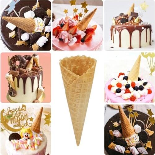 2021 New Wooden Ice Cream Cone Mold DIY Egg Roll Omelet Waffle Roller Pastry Roll Kitchen Baking Decorating Tools Hot Sale