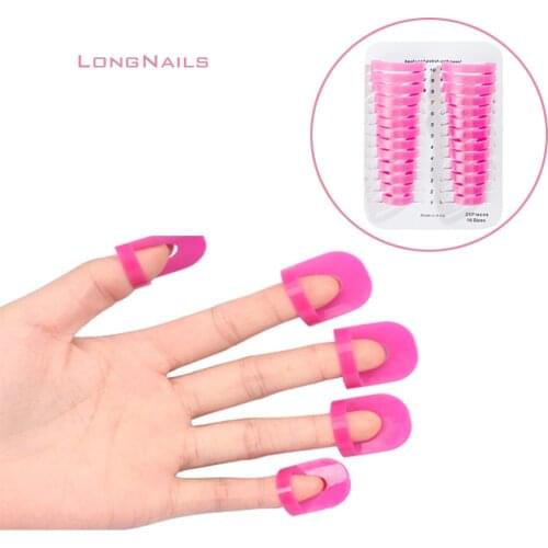 26PCS/LOT Nail Polish Protector Pink Curve-Shaped 10-Size Polish Protector Cover Spill-Proof Tools Nails Polish Protector x26pcs