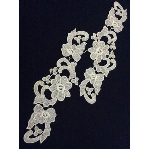 30.5cm*9.5cm polyester embroidery mirrored applique,embroidery hair decoration patches,veil applique,XERY-BQ0923F