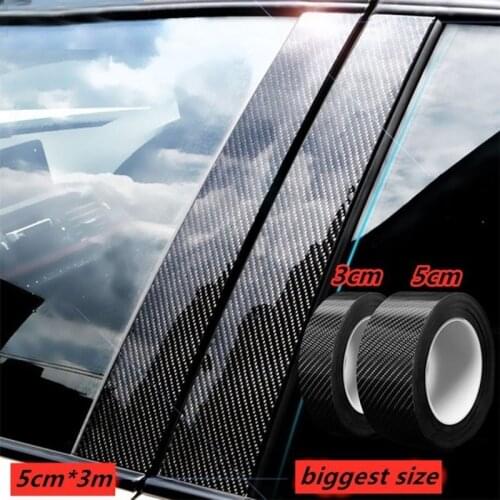 3D carbon Fiber Car Sticker Strip Nano Sticker Car Door Sill Antiscratch Tape Anticollision Antiscratch Car Body Protective Film